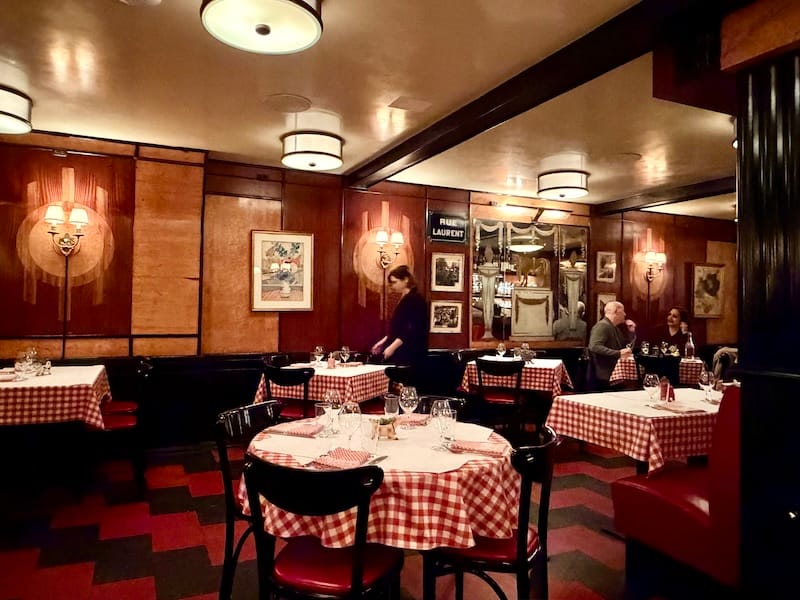 The dining room at Le Veau d’Or at the start of dinner service. Photo: © tablehopper.com.