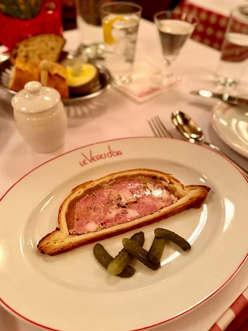 Classic x 2: pâté en croûte at Le Veau d’Or. Photo: © tablehopper.com.
