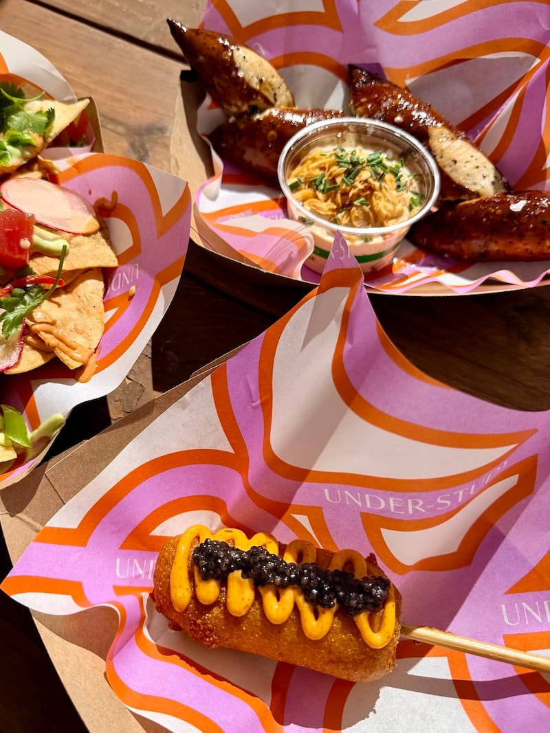 A trifecta of next-level festival food from Under-Study at BottleRock 2026. Photo: © tablehopper.com.