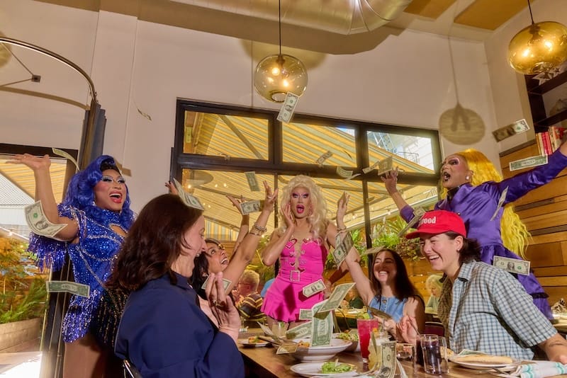 You better make it rain for the queens at Bacon & Leggs Drag Brunch at Starbelly. Photo courtesy of Starbelly.