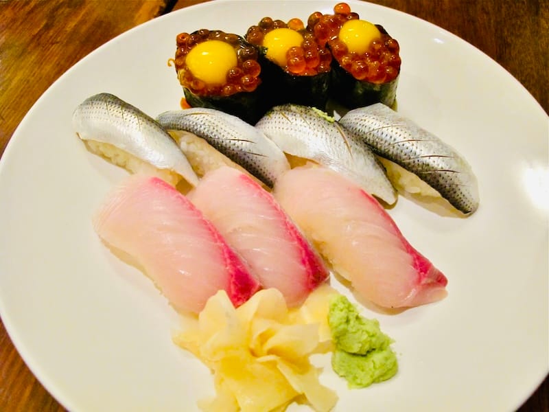 Nigiri from Restaurant Eiji (including their stellar kohada). Photo: © tablehopper.com.