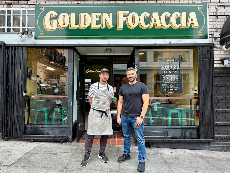 The owners of Golden Focaccia: Marco Scabin and Omar Barkache. Photo: © tablehopper.com.