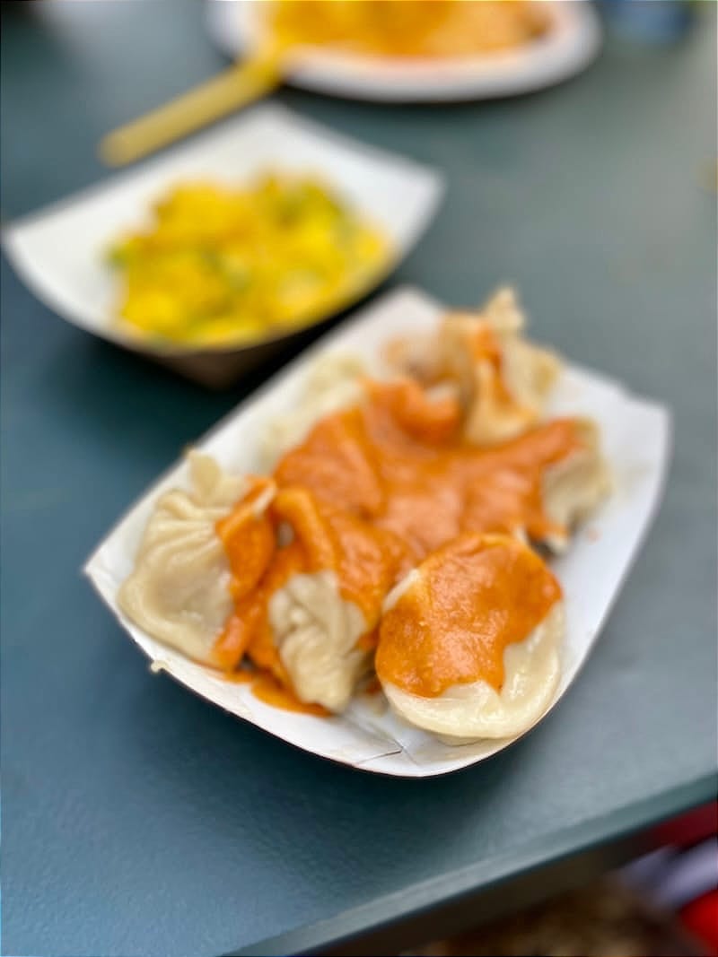 Momos from Bini’s Kitchen always bring the heat. This year, you can get a half-order, thanks to the new Snack Series at Outside Lands. Photo: © tablehopper.com.
