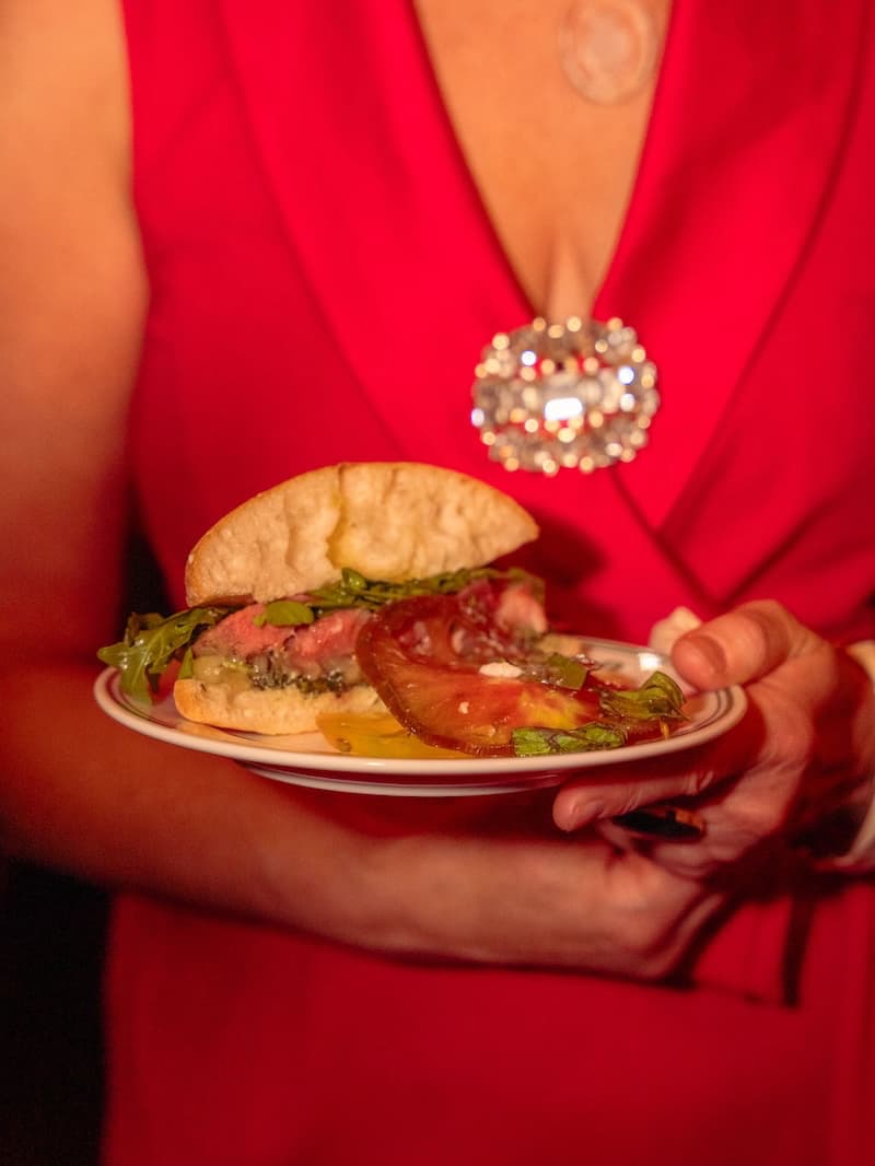 The star of the menu: the chophouse steak sandwich (with some caprese salad on the side). Photo: Ashley Rose Conway—Craft & Cocktails.