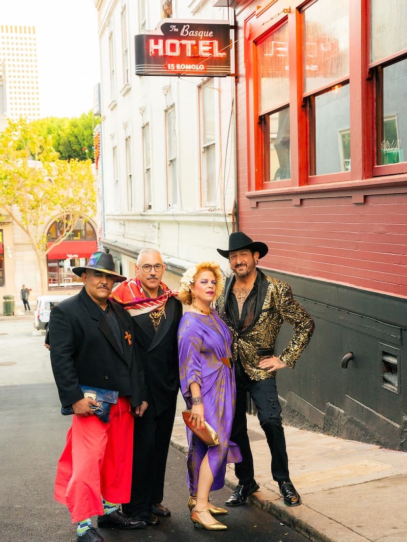 The new album cover from Gay Glam Squad (Drex Campos, Todd Barket, moi, and Anthony Lymon). Photo: Ashley Rose Conway—Craft & Cocktails.
