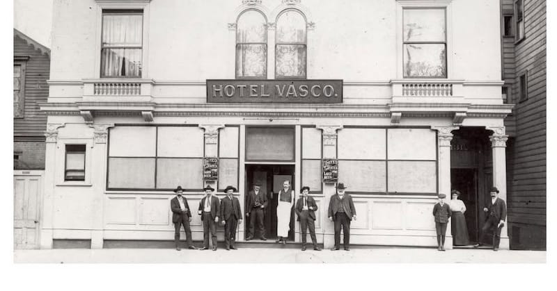 Hotel Vasco operated by Martina Aguirre and her husband, 1870. Photo courtesy of Jon Bilbao Basque Library.
