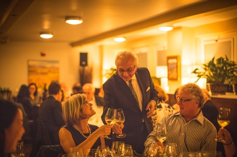 Owner Umberto Gibin doing his nightly magic on the floor. Photo courtesy of Perbacco.