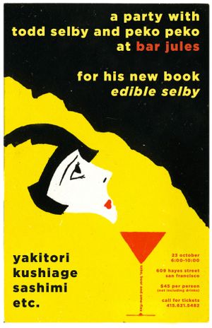 Fashionable Food and Drinks with Todd Selby at Bar Jules October 23rd