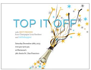 On Saturday December 28th, Top It Off with tablehopper and Louis Roederer Champagne!