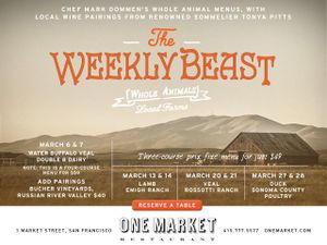 Whole Beast Menu at One Market, Whole Hog Dinners at Oliveto