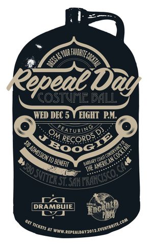 Raise a Glass to Repeal Day Wednesday December 5th