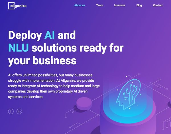 Allganize's new corporate website