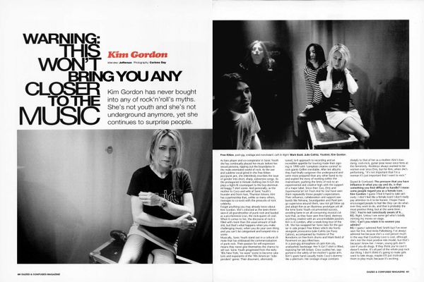 'Kim Gordon: Warning, This Won't Bring You Any Closer To The Music' - Dazed & Confused March 1995