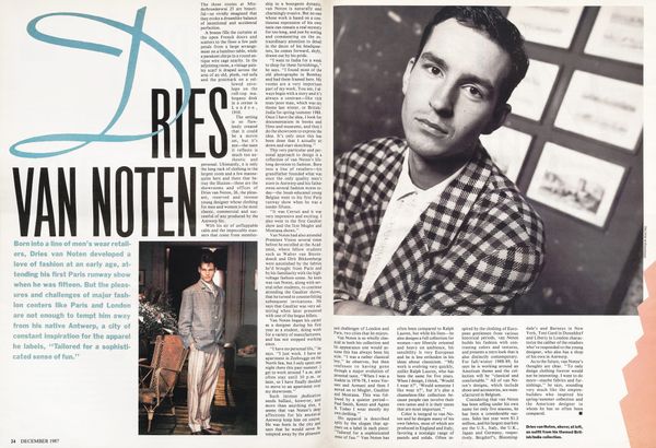 'Antwerp's Fashion Facets' - DNR December 1987