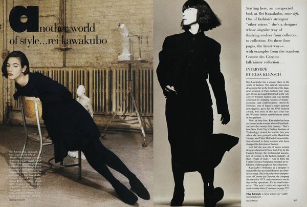 'Another World of Style... Rei Kawakubo' - Vogue US August 1987
