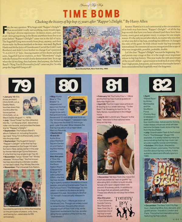 'Time Bomb' 15 Years of Hip Hop - VIBE Magazine December 1994