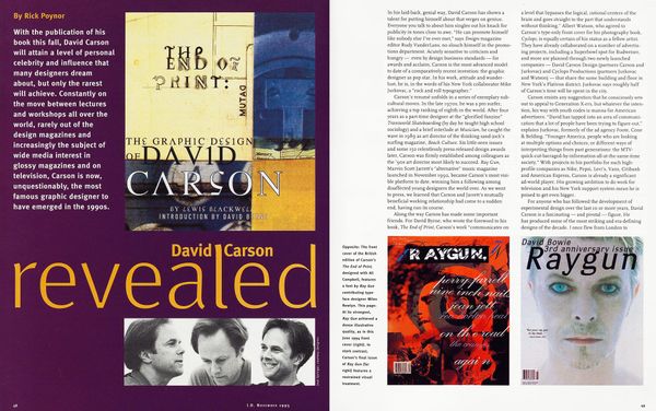 'David Carson Revealed' International Design November 1995