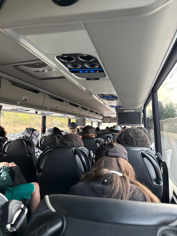 Riding the bus home from spokane