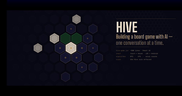 I Built a Fully Playable Hive Game in One Conversation with Claude