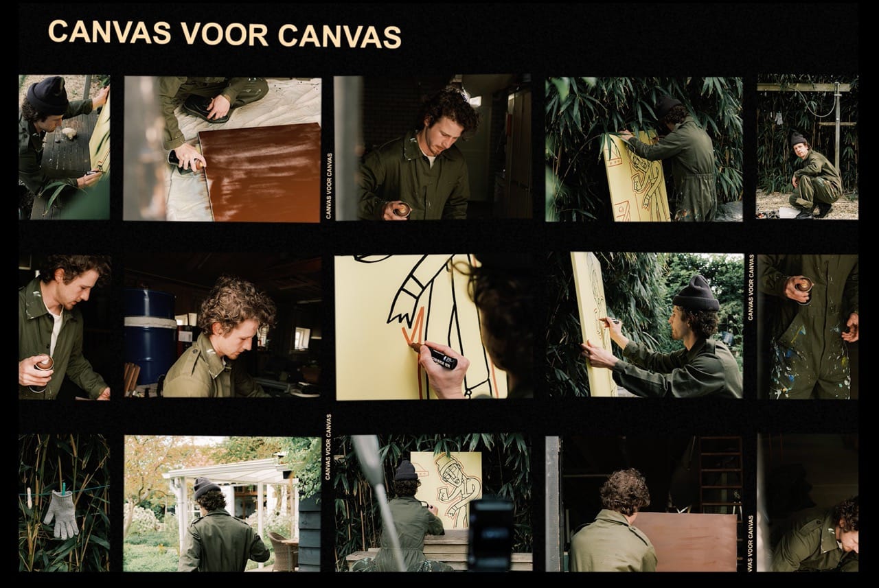 het proces van raven kangee uitgebeeld als een filmstrip met allemaal kleine foto's
