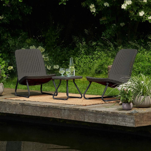 Keter Rio 3 Piece Resin Wicker Patio Furniture Set