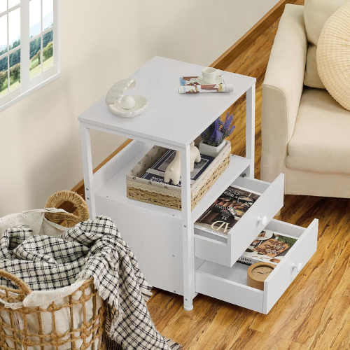 Lerliuo Nightstand Industrial Bed Side Table