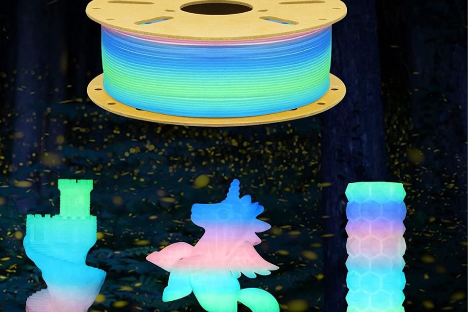 Glow In the Dark with Ease: Discover the Amazing Color Changing Rainbow PLA Filament and Get Creative!