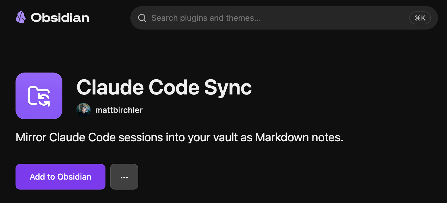 Micro app 18: Claude Code Obsidian sync