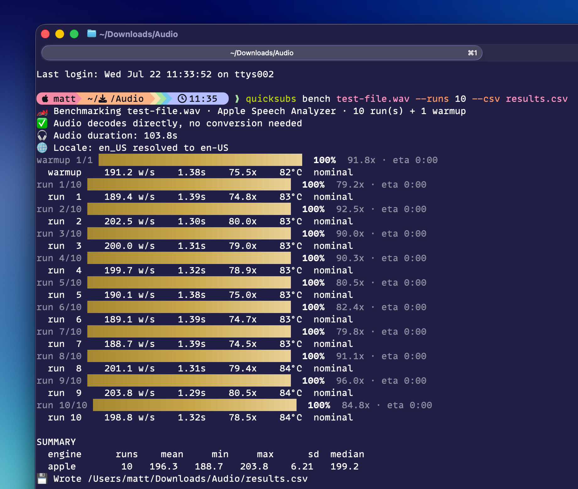 quickubs CLI gets more models and benchmarks