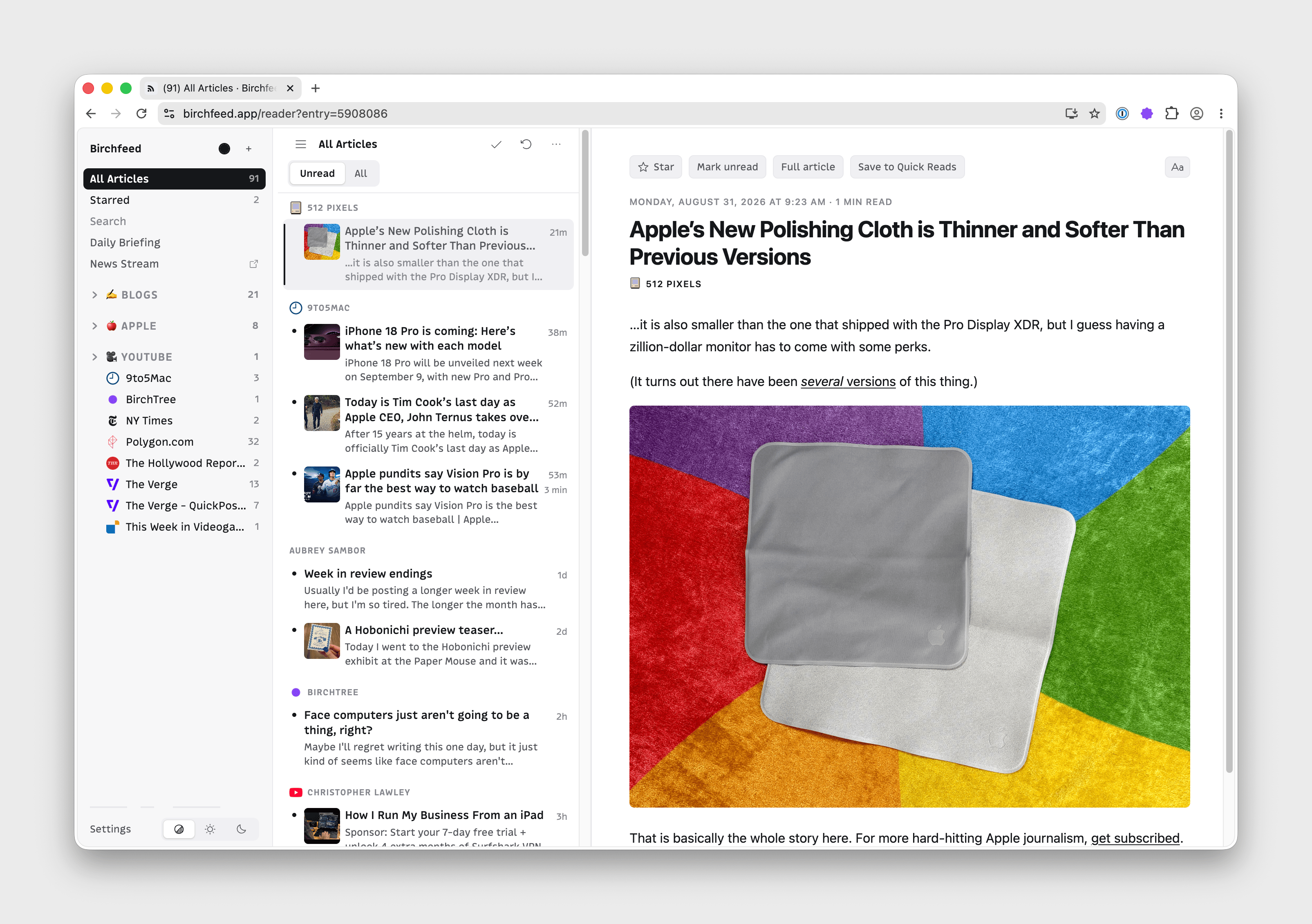 Introducing Birchfeed, the best RSS app that works in your favorite RSS app already