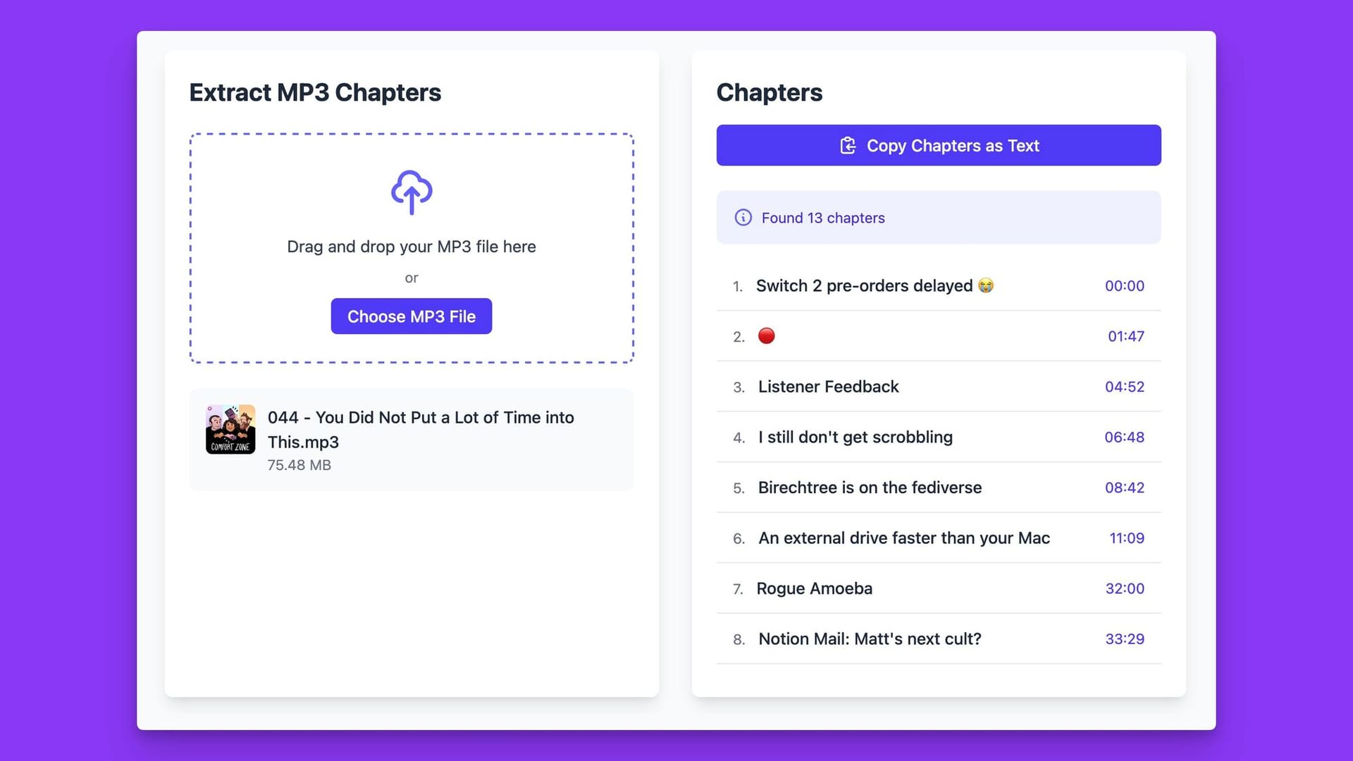 Say hello to Quick Chapters