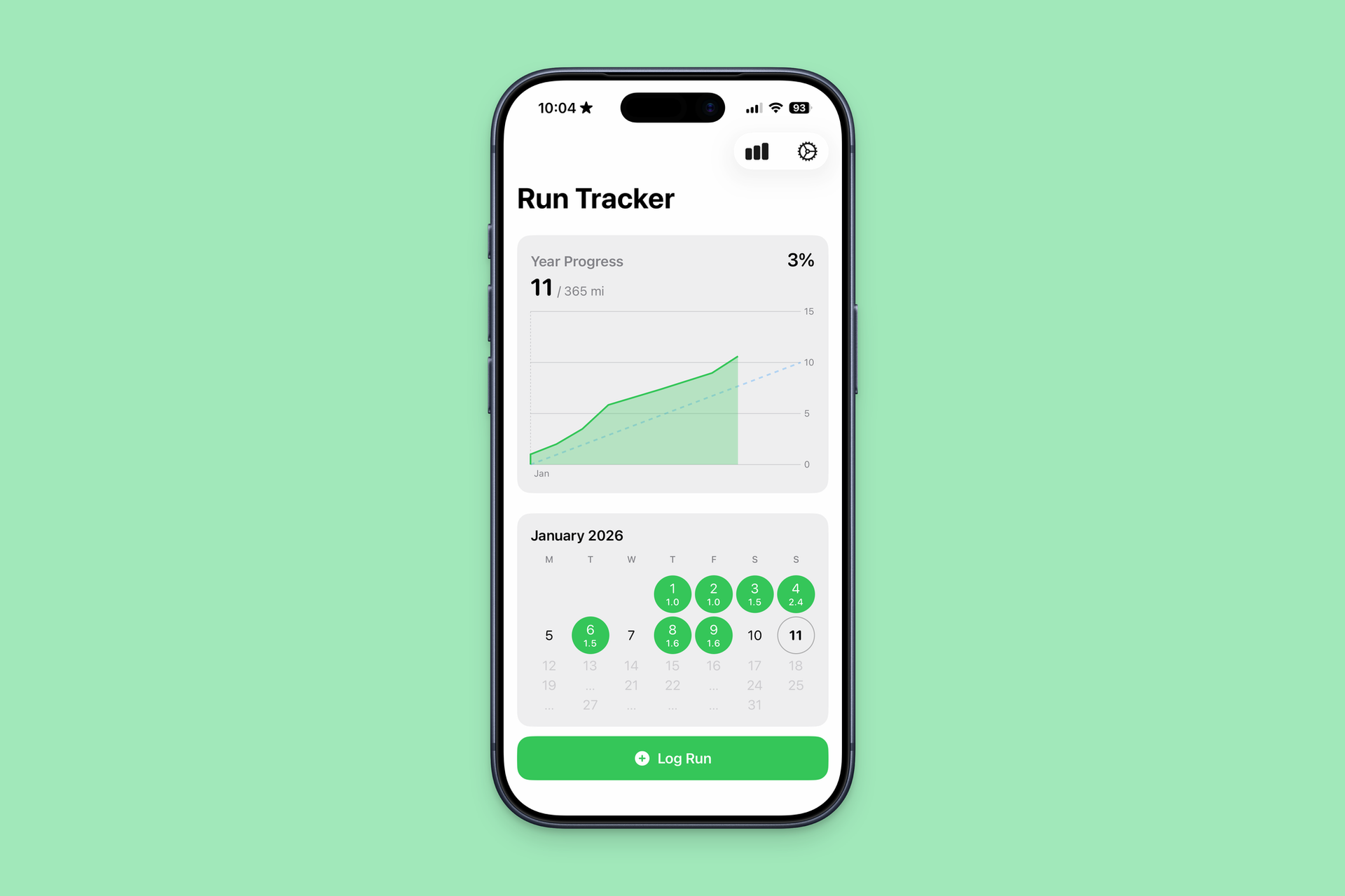 Micro app #1: Yearly Run Tracker