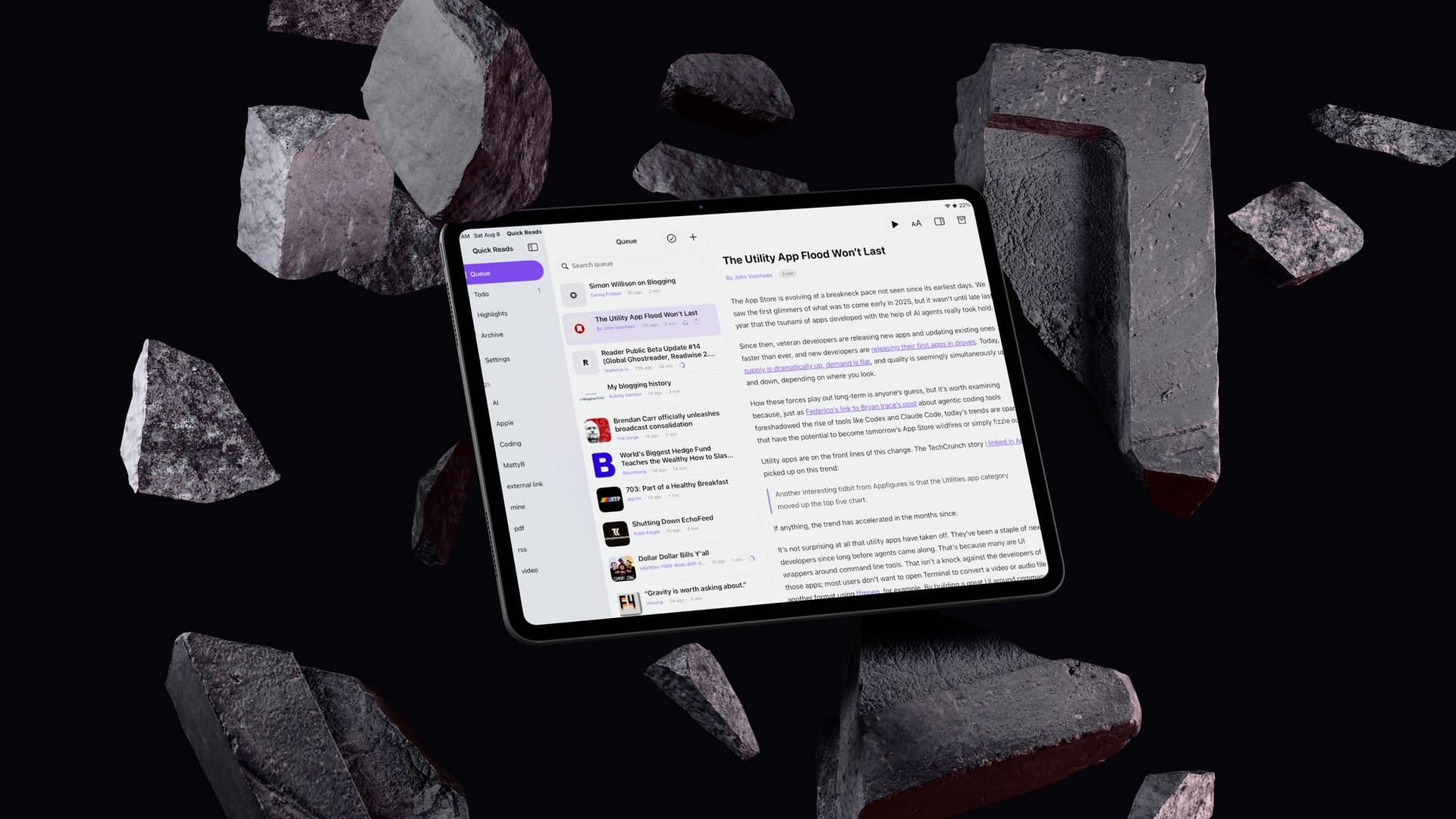 Quick Reads 1.0.4 is a beefy iPad update