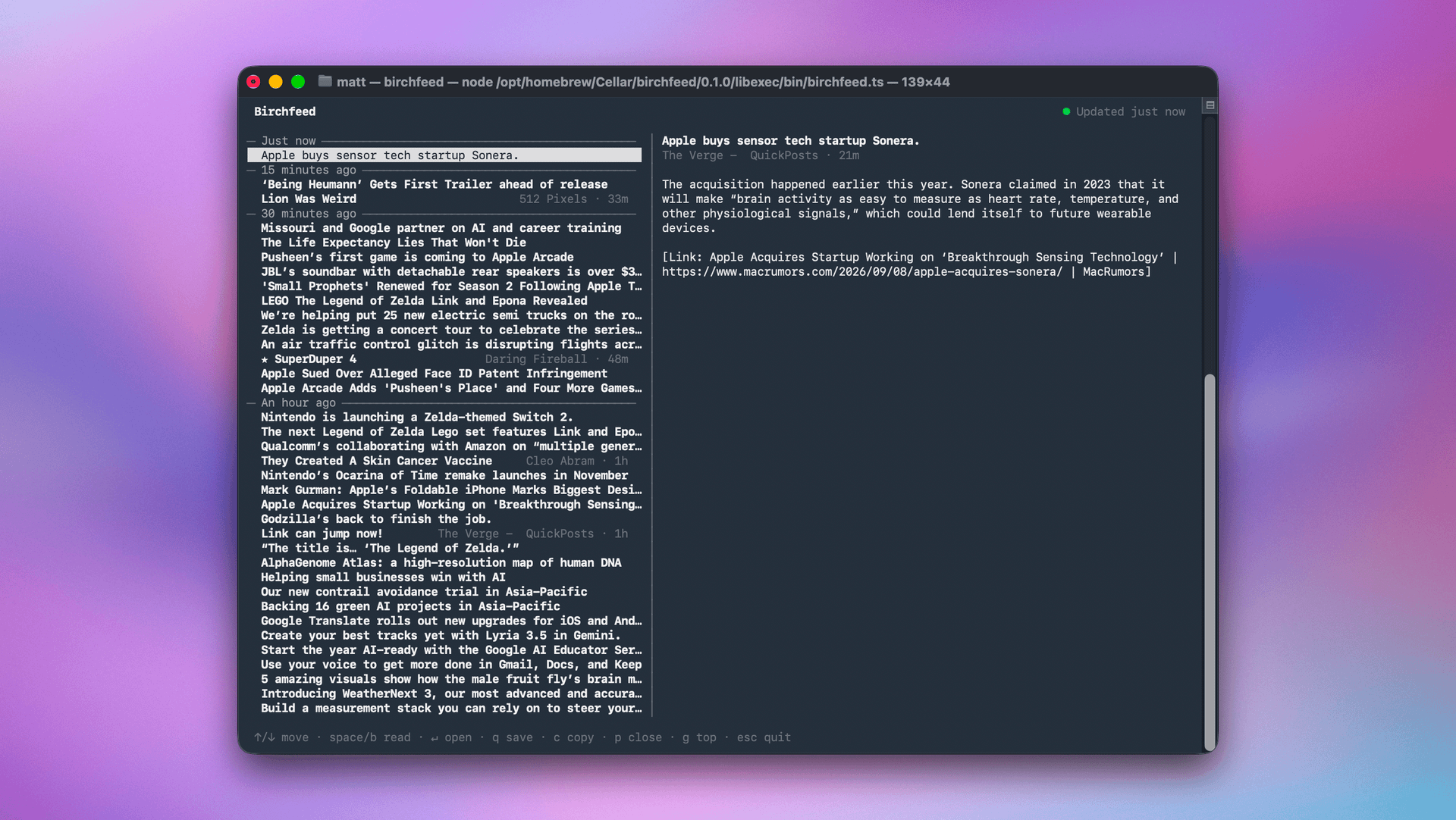 The Birchfeed CLI
