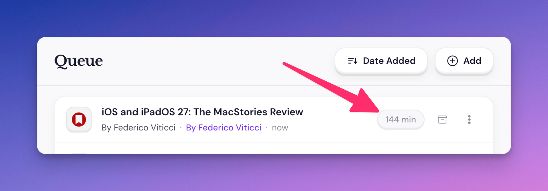 Quick Reads now saves multi-page websites