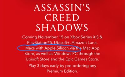 Apple gets a genuine AAA game to release day-and-date with PC and consoles