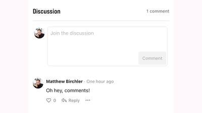 Alright, let’s try out comments