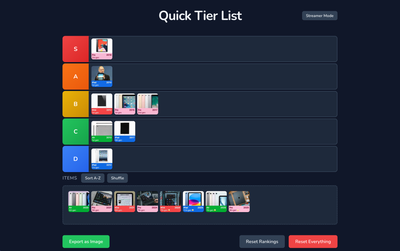 Micro app 7: Quick Tier List