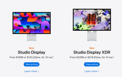 Apple's new Studio Displays