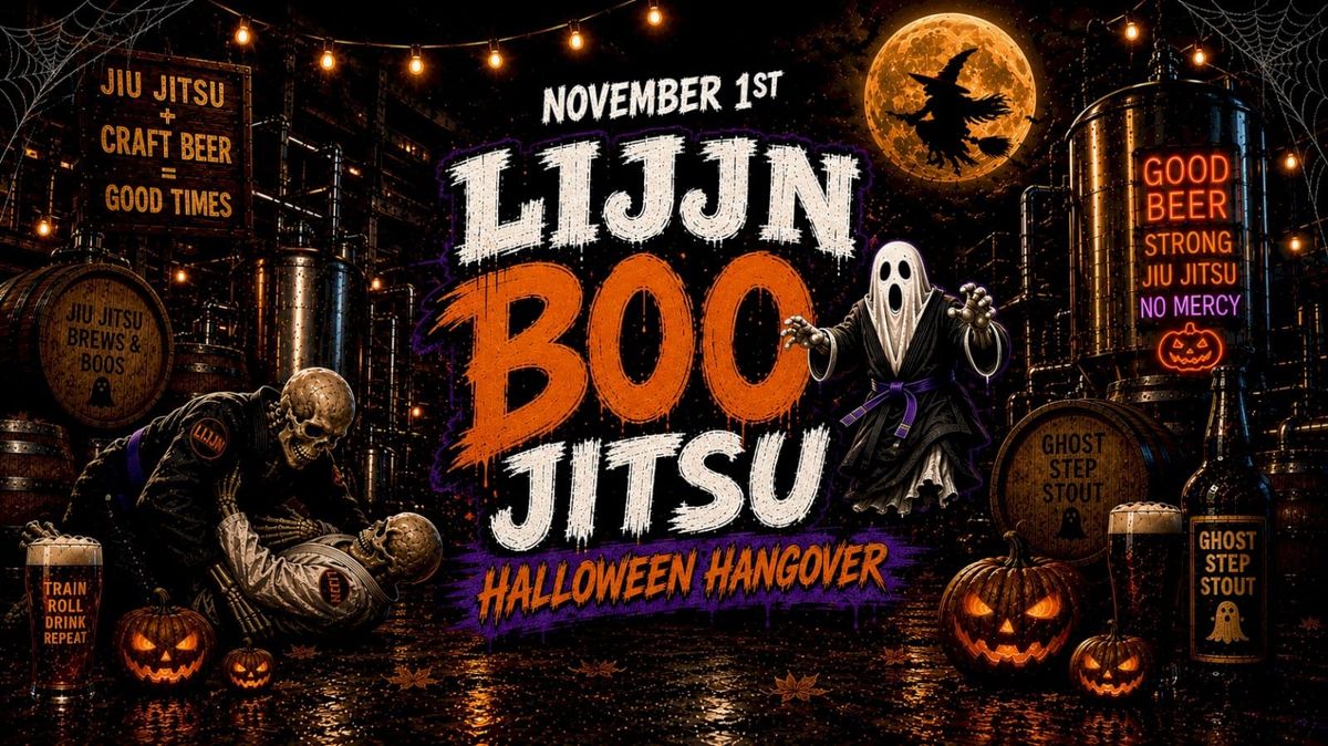 LIJJN Boo Jitsu Halloween Hangover event banner