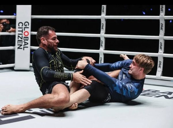 Pawel Jaworski on the mat during a ONE Championship submission grappling match