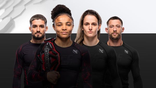 UFC BJJ 12 event artwork with Cassia Moura, Adele Fornarino, Renato Canuto and Ethan Crelinsten
