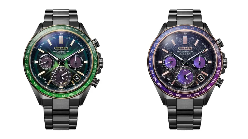 Citizen ATTESA Green Flash and Purple Aurora Are 1,500 Piece GPS Watches