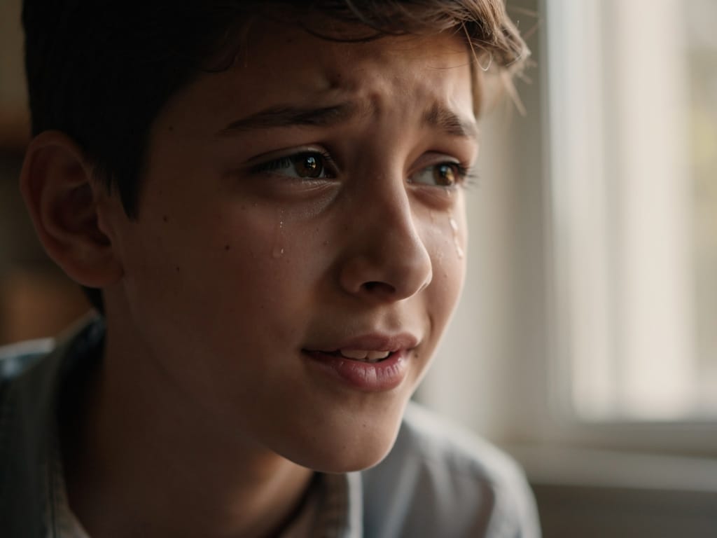 A teenager talking openly and trustfully with a parent