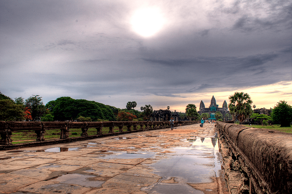 Entering Angkor Wat