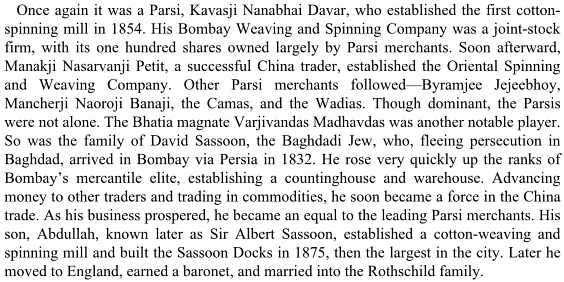 Parsis-1st cotton mill