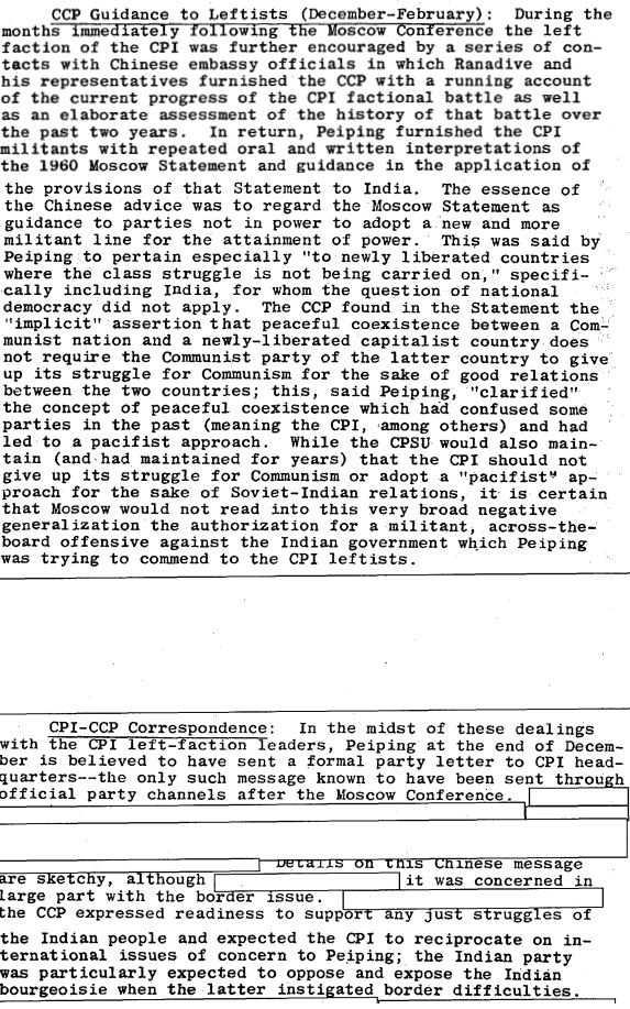 Chinese Communist Party Guidance to Leftists in 1960-61