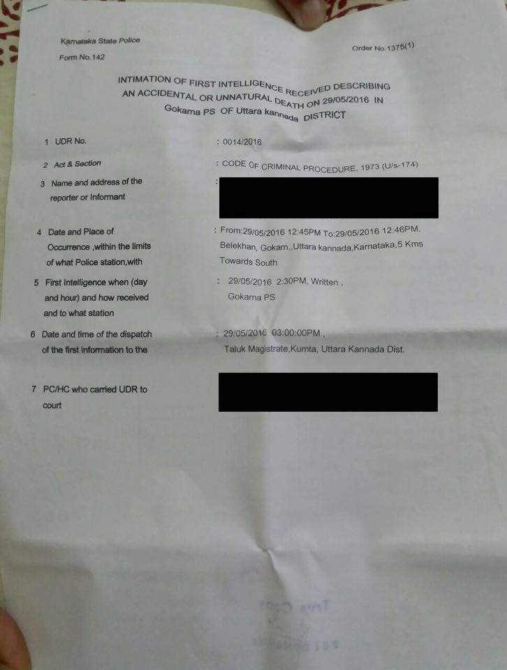 FIR of Pranita's Death