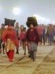 Devotees for Sangam with bags on their heads