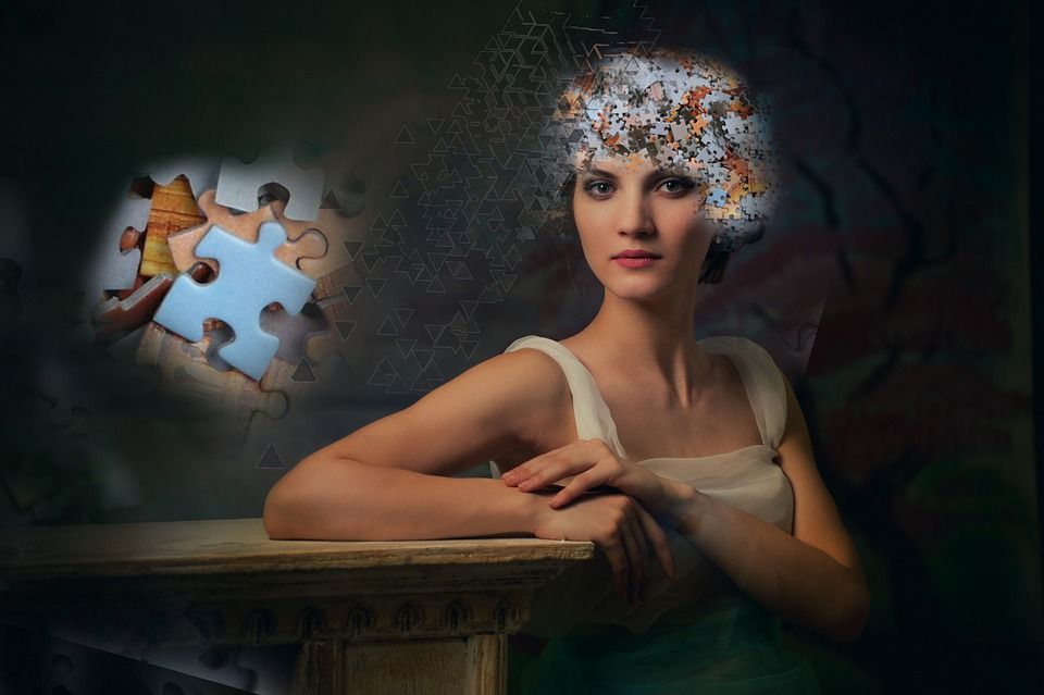 Woman, Puzzle, Pieces, Thoughts, Idea, Design, Patience